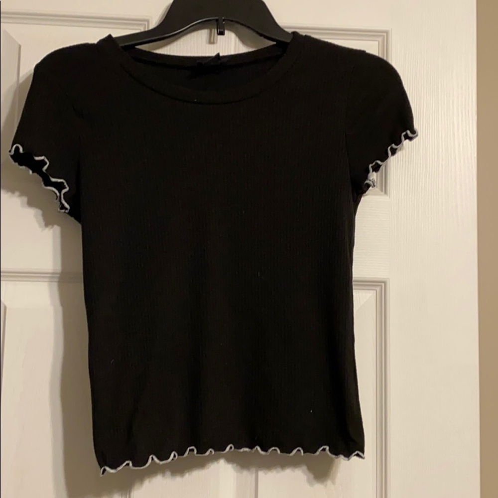 Rue21 black ribbed top